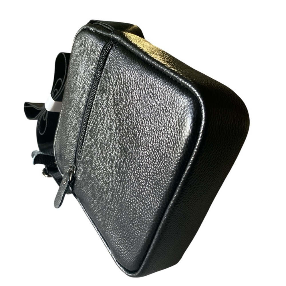 Leather Crossbody Bag Work Travel Casual Lightweight Black NWT Gorpcore - Picture 5 of 16